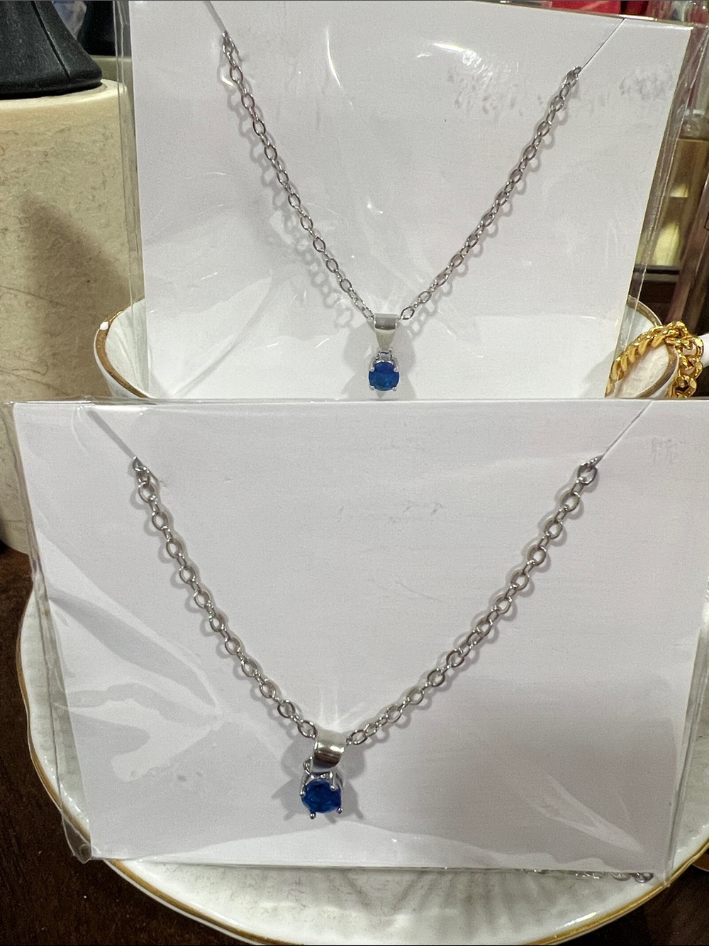 Effy Sterling Silver Necklace with Blue Stone Pendant